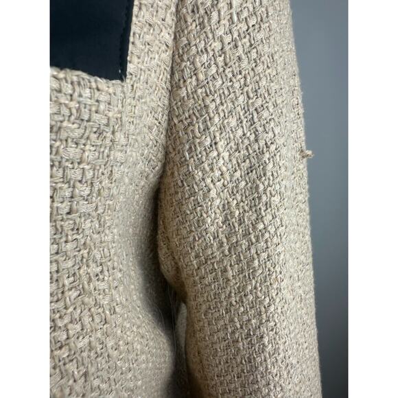 *Flawed Tuckernuck Pomander Place Coco Tweed Bow Mini Shift Dress Tan Size XXL - Picture 6 of 16